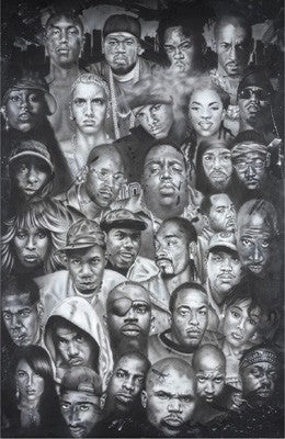 Hip-Hop Montage by Herbert Beyer Wall Art Décor 36 x 24 Art Print