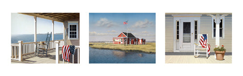 Summer Trio triptych by Daniel Pollera Wall Art Décor 12 x 38 1/2 Art Print