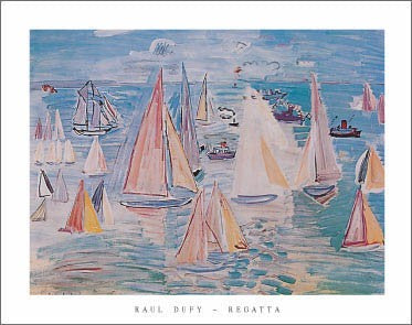 Regatta by Raoul Dufy Wall Art Décor 22 x 28 Art Print