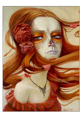 Rose Day of the Dead II by Leslie Ditto Wall Art Décor 20 x 14 Art Print