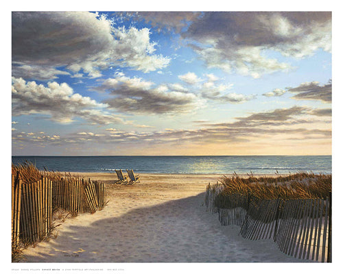 Sunset Beach by Daniel Pollera Wall Art Décor 12 x 15 Art Print
