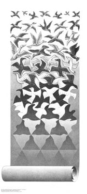Liberation by M.C. Escher Wall Art Décor 29 1/2 x 13 3/8 Art Print