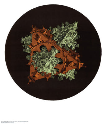 Double Planetoid by M.C. Escher Wall Art Décor 25 5/8 x 21 3/4 Art Print