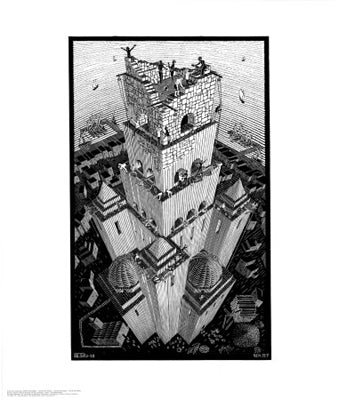 Tower of Babel by M.C. Escher Wall Art Décor 25 5/8 x 21 3/4 Art Print