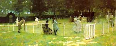 The Tennis Party by John Lavery Wall Art Décor 24 x 33 Art Print