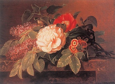 Peonies, Lilacs & Primulae by Johan Laurentz Jensen Wall Art Décor 10 x 14 Art Print