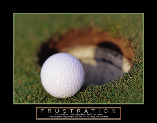 Frustration - Golf Ball by Anon Wall Art Décor 22 x 28 Art Print