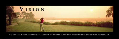 Vision - Golf by Anon Wall Art Décor 12 x 36 Art Print