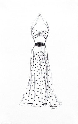 Dress in Polka Dots by Tina Amico Wall Art Décor 16 x 10 Art Print