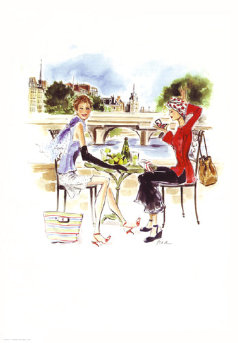 Déjeuner Parisien by Tina Amico Wall Art Décor 16 x 11 Art Print