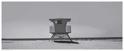 Lone Lifeguard Shack by Anon Wall Art Décor 8 1/2 x 20 1/2 Art Print
