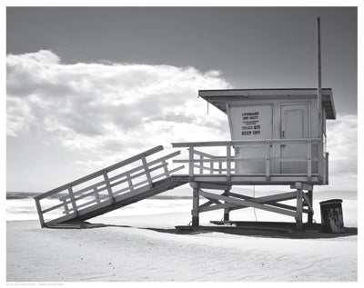 Santa Monica Beach by Anon Wall Art Décor 11 1/2 x 14 1/2 Art Print