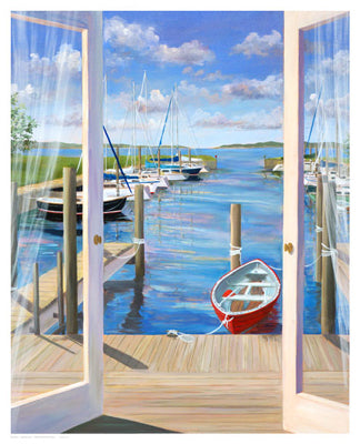 Marina Deck by Carol Saxe Wall Art Décor 21 x 17 Art Print