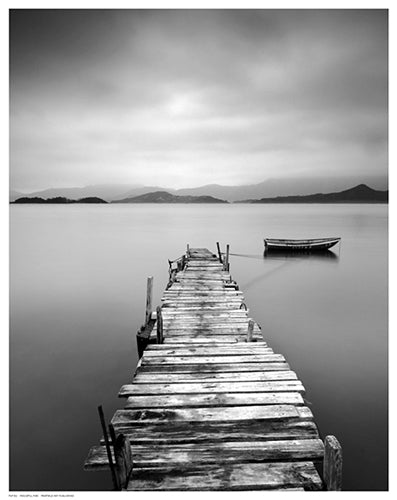 Peaceful Pier by Anon Wall Art Décor 14 1/2 x 11 1/2 Art Print