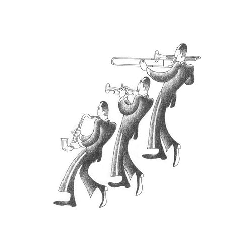 Jazz Melody by Roger Vilar Wall Art Décor 11 x 11 Art Print