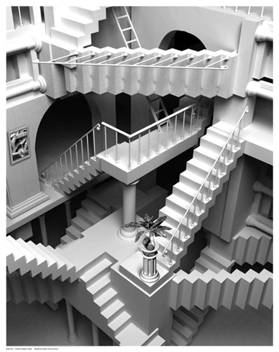 Stairs Series One by Anon Wall Art Décor 14 1/2 x 11 1/2 Art Print