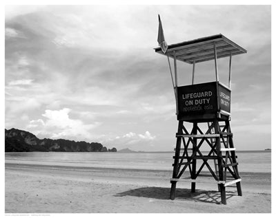 Lifeguard Observation Tower by Anon Wall Art Décor 11 1/2 x 14 1/2 Art Print