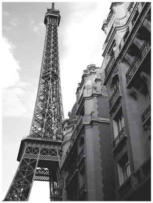 Approaching the Eiffel Tower by Anon Wall Art Décor 24 1/2 x 18 1/2 Art Print