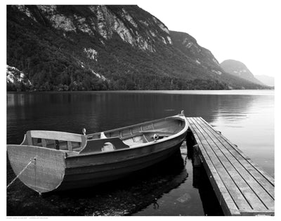 Boat at Lake Pier by Anon Wall Art Décor 14 1/2 x 18 1/2 Art Print