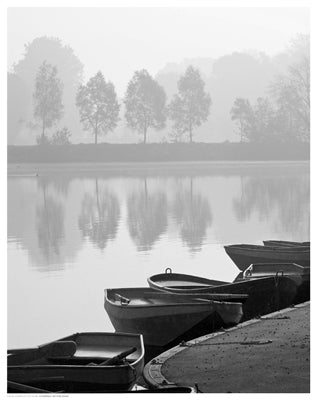 Rowboats on Shore by Anon Wall Art Décor 14 1/2 x 11 1/2 Art Print