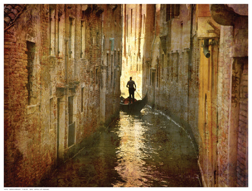 Vintage Gondolier by K. Nielsen Wall Art Décor 12 ½ x 16 ½ Art Print