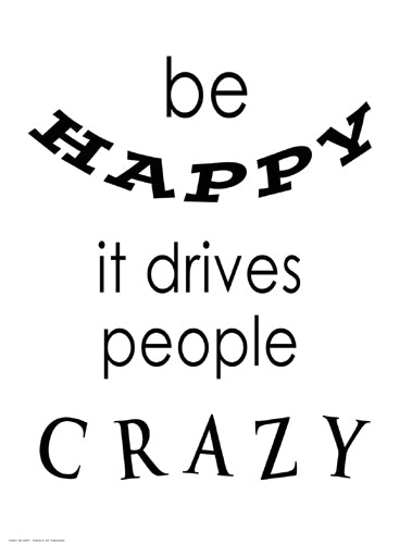 Be Happy by Anon Wall Art Décor 16 ½ x 12 ½ Art Print
