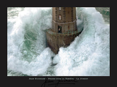 Phares dans la Tempete - La Jument by Jean Guichard Wall Art Décor 23 1/2 x 31 1/2 inch Art Print