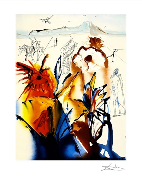 Diamond Head by Salvador Dali Wall Art Décor 24 x 18 Art Print