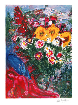 Le Soucis by Marc Chagall Wall Art Décor 24 x 18 Art Print