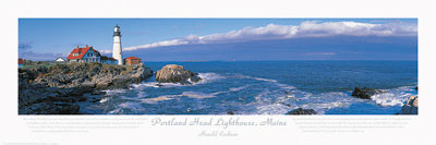 Portland Head Lighthouse, Maine by Harold Cochran Wall Art Décor 12 x 36 Art Print