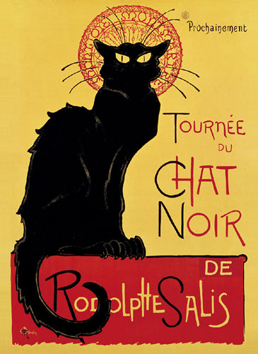 Chat Noir by Theophile Alexandre Steinlen Wall Art Décor 24 x 18 Art Print