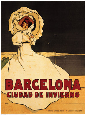 Barcelona by Frederick Daniel Hardy Wall Art Décor 26 1/4 x 19 1/2 Art Print