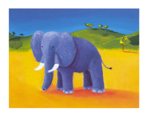 Elephant by Chris Gilvan-Cartwright Wall Art Décor 15 3/4 x 19 3/4 Art Print