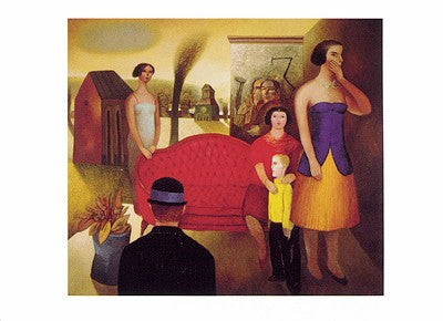 El Sofa Rojo by Gonzalo Cienfuegos - Abstract Art Print for Modern Home Decor