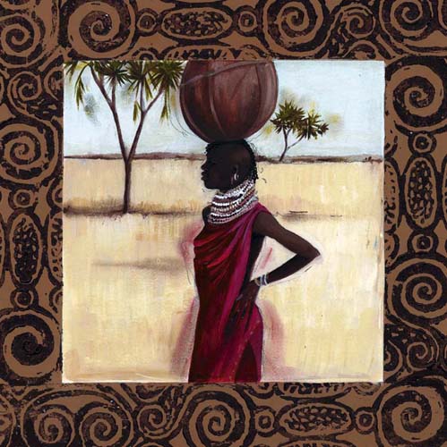 Water Carrier by Emilie Gerard Wall Art Décor 11 3/4 x 11 3/4 Art Print