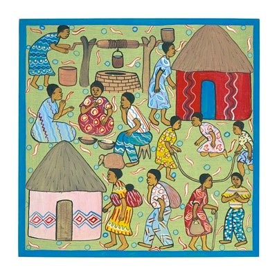 Village Life III Art Print by Serowe - African Inspired Wall Art & Home Decor