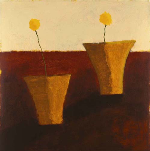 Two Yellow Flowers by Jamie Oliver Wall Art Décor 11 3/4 x 11 3/4 Art Print