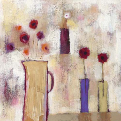 Floral Arrangement II by Sharon Williams - Botanical Wall Art Print 11.75 x 11.75