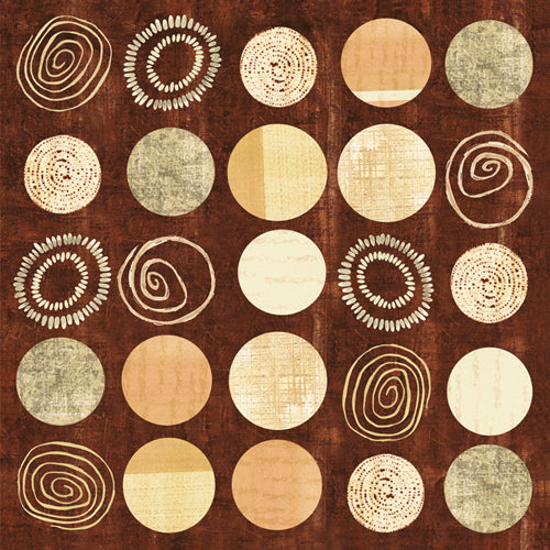 Twenty Five Circular Variations II by Louise Anglicas: Modern Abstract Art Print | 11.75 x 11.75 Wall Decor