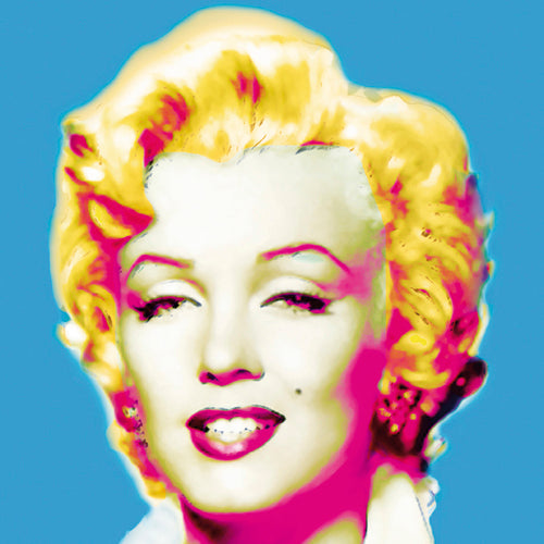 Marilyn in Blue Art Print by Wyndham Boutler - Iconic 11.75 x 11.75 Wall Décor