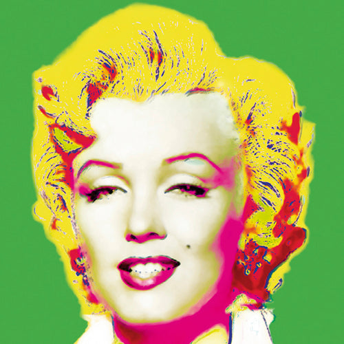 Marilyn in Green by Wyndham Boutler - Modern Pop Art Print, 11.75 x 11.75 Wall Décor