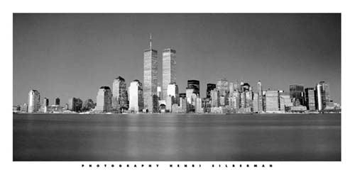 New York Skyline by Henri Silberman Wall Art Décor 19 3/4 x 39 1/2 Art Print