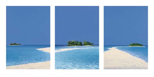 Islands in the Sun by Werner Eick Wall Art Décor 19 3/4 x 39 1/2 Art Print