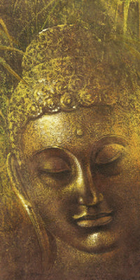 Buddha in Green II by Wei Ying-Wu Art Print - Large 39 Zen Wall Decor