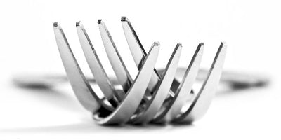 Two Forks Facing Up Wall Art Print by Photography Collection - Modern Kitchen & Dining Decor