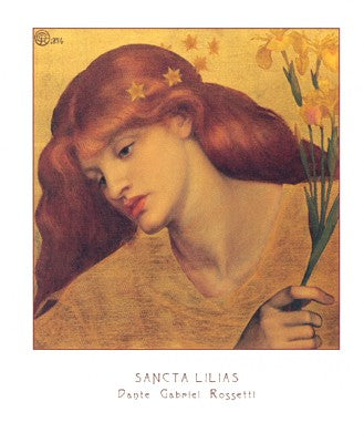 Sancta Lilias by Dante Gabriel Rossetti - Pre-Raphaelite Wall Art Print