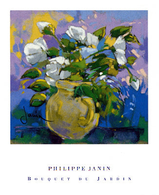 Bouquet de Jardin by Philippe Janin - Floral Wall Art Print 23.5 inch