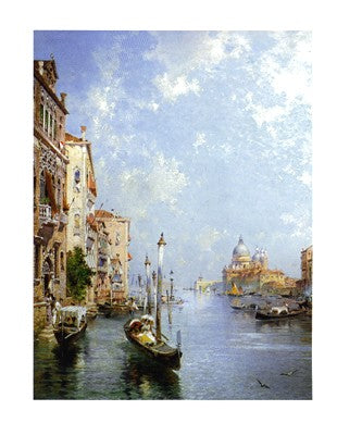 Il Canale Grande, Venezia Art Print by Franz Richard Unterberger - Venetian Canal Wall Décor
