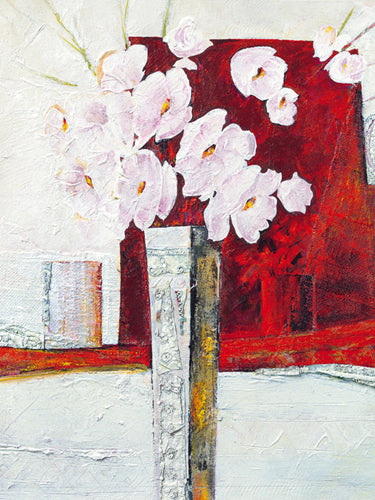 Vaso con Fiori I by Berenice Ricca - Elegant Floral Art Print for Home Décor 31x24 Inches