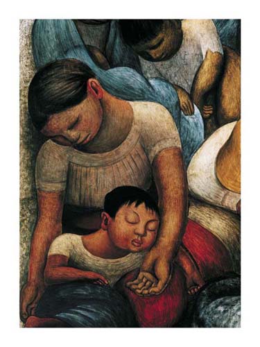 La Noche de los Pobres by Diego Rivera - Vintage Mexican Art Print for Home & Office Decor